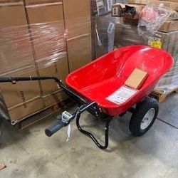 New Electric Wheelbarrow, 24V DC 180W AGM Battery 330lbs (150kgs) Max Capacity Barrel Dump Material