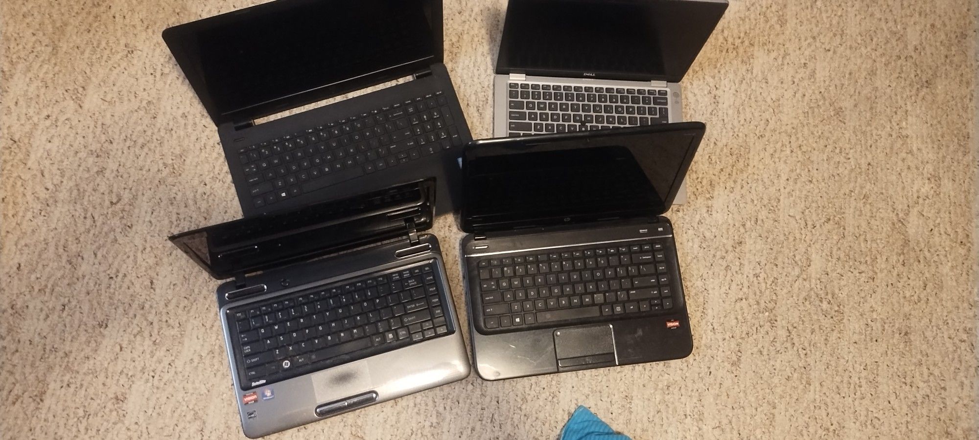 Laptop , × 4 Lot All Power On And Boot