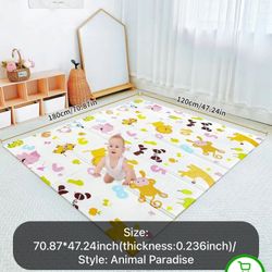 New, 47*70inch, Foldable waterproof non-toxic crawling carpet - very suitable for Children' rooms, game fences, indoor and outdoor use, foam floor gam