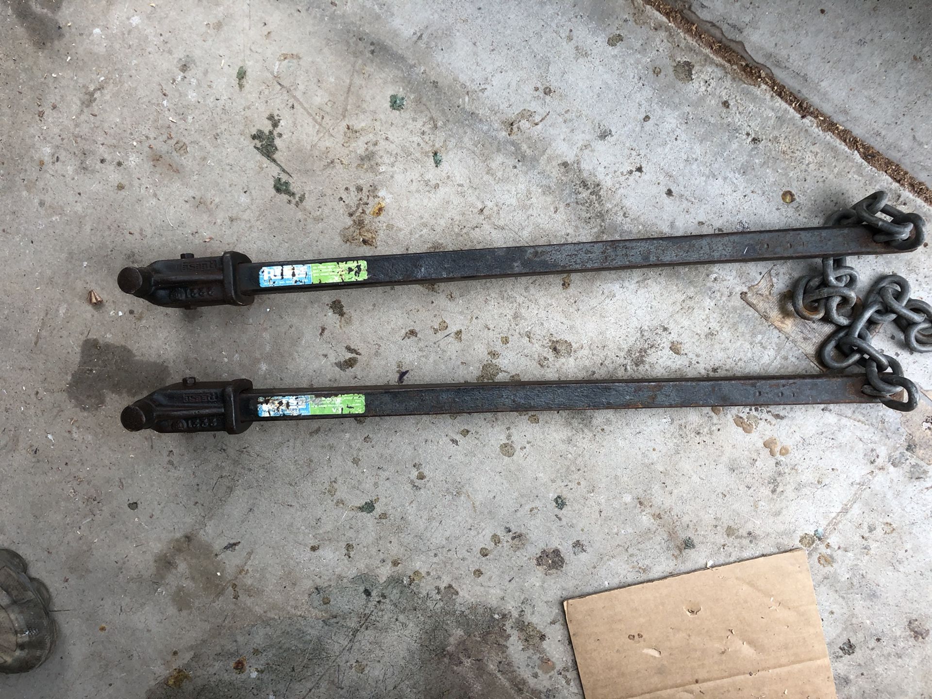 Reese trunnion sway weight distribution equalizer towing bars 2221