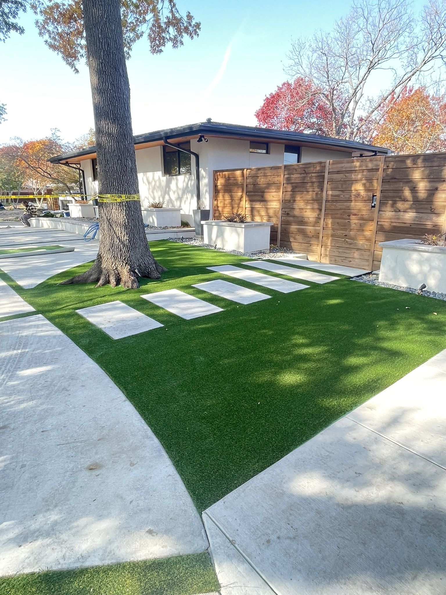 installation of synthetic grass