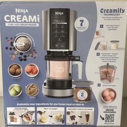 Ninja CREAMi 7-in-1 Ice Cream Maker – Cloud Silver (NEW / Factory Sealed + 1-Year Warranty)