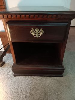 Two bed end tables