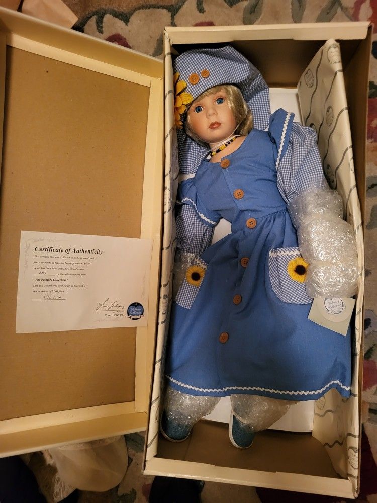 Beautiful Large 24" (Amy) Porcelain Doll - New