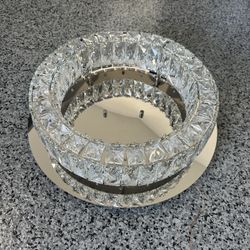 Crystal LED Ceiling Light 18” Outside Diameter