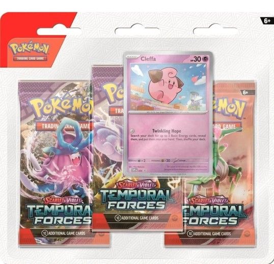 Pokemon TEMPORAL FORCES Sealed Box Of Three Pack Blisters