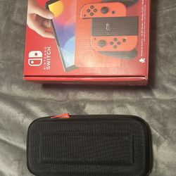 Like New Nintendo Switch - OLED Model: Mario Red Edition with travel case& Grand theft auto trilogy