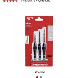 Milwaukee 4pc Countersink Drill Bit Set