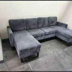 New Duo Chaise Sectional.  Grey.  58x100x58.  Free Delivery!
