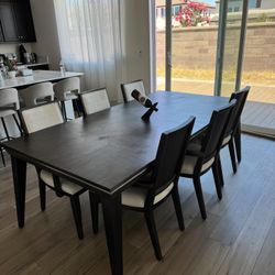 dark wood dining table in excellent condition