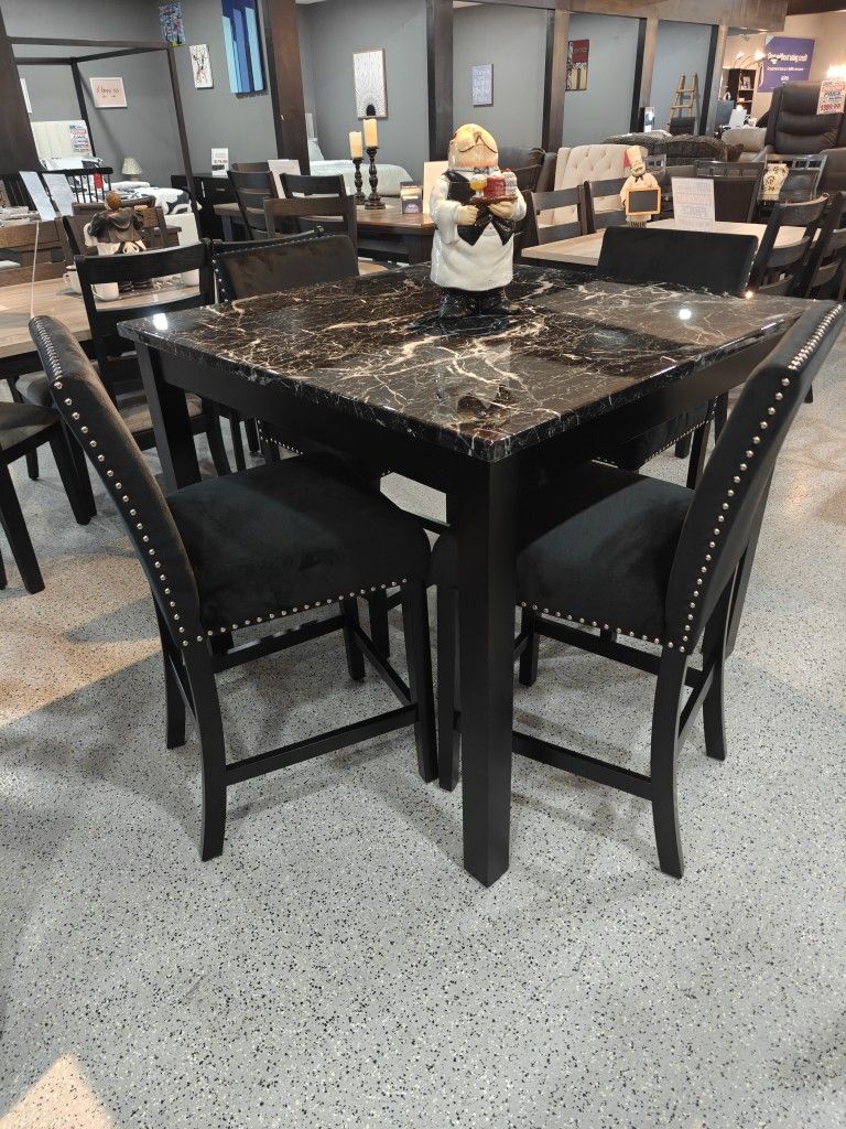 Black Dining Table Set