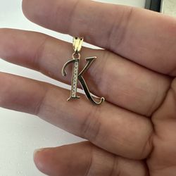 Gold Initial k Pendant 10kt Yellow Gold