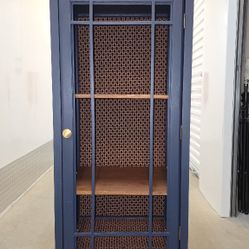 Custom Lighted Display Cabinet / Curio Cabinet – Glass Door, One of a Kind