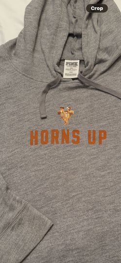 TEXAS LONGHORNS PINK cropped hoodie SZ MEDIUM