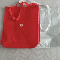 Lululemon Red & Silver Tote Bags.   2