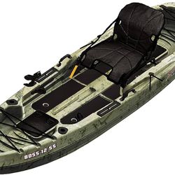 Ozark Trail Kayak – Sit-on-Top or Stand-Up Fishing Kayak (Grass Camouflage, 12.3 ft)