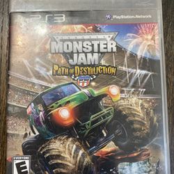 Monster Jam: Path of Destruction Sony PlayStation 3 2010 Video Game And Case Ps3