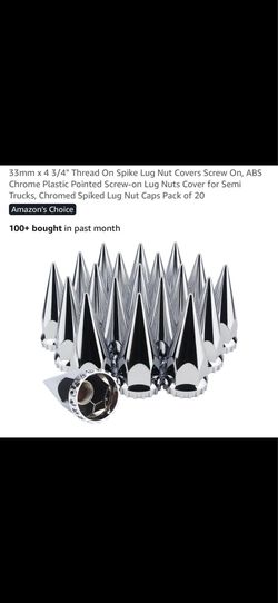 Chrome spike nut truck cover