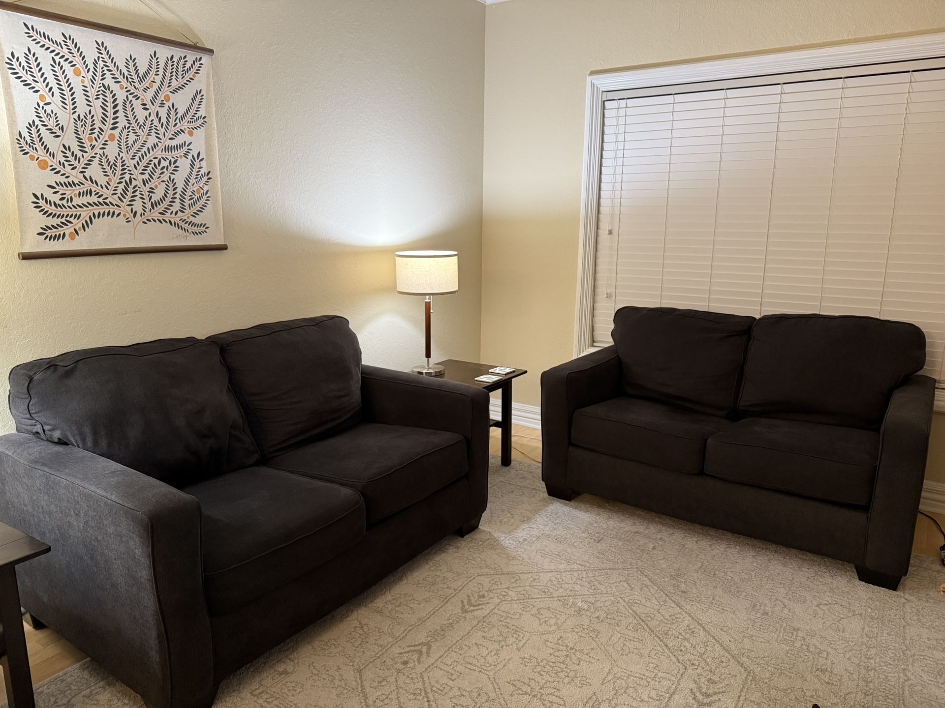 Matching Charcoal Loveseats