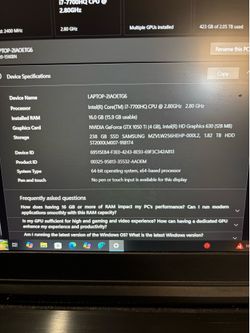 Lenovo Legion Y520 Gaming Laptop. Specs posted