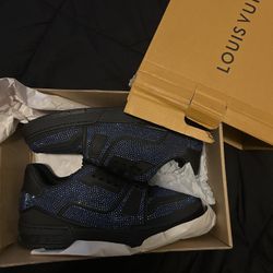 LV Trainer leather low trainers