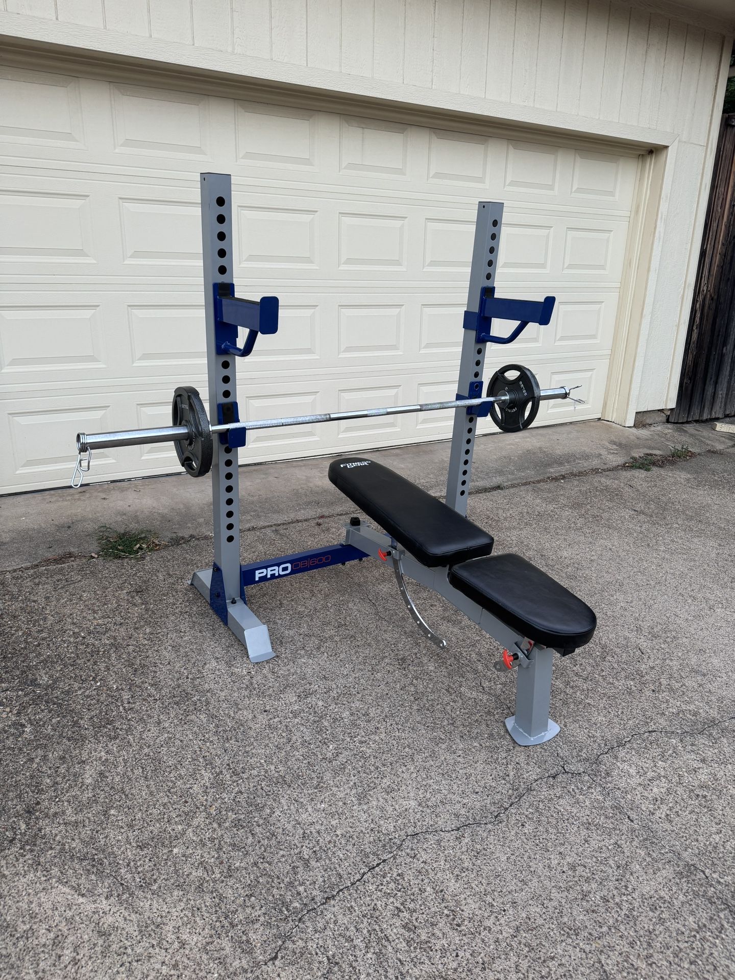 Pro OB600 Fitness Gear Bench Press / Gym / Olympic Weight Plates / Power Rack / Fitness
