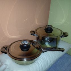 Rossler Stainless Steel Pot & Pan Set With Lids