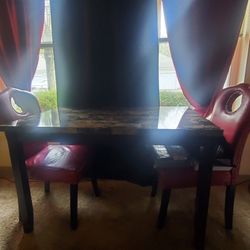 Table and Two Chairs