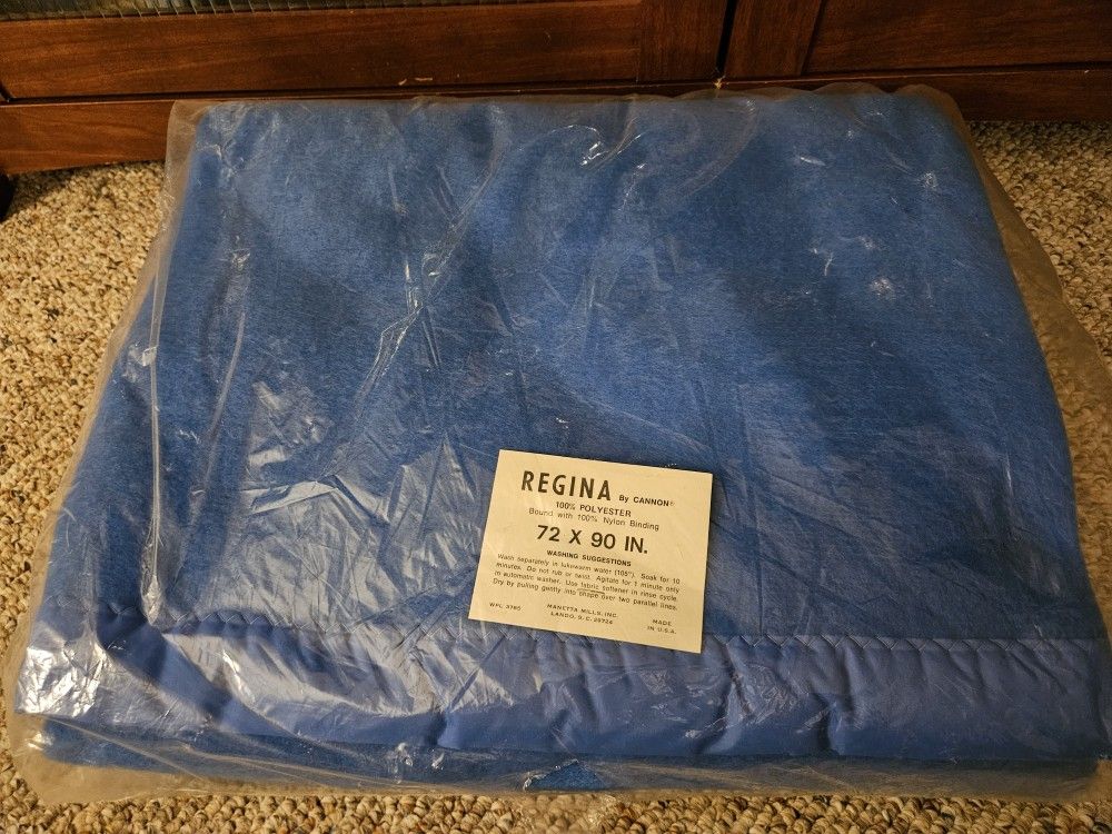 Regina By Cannon 72x90 In Blue Blanket