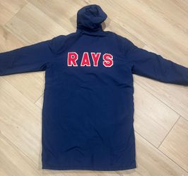 Rays Navy Blue Hooded Dugout Jacket