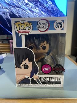 Funko Pop Animation Demon Slayer #875 Inosuke Hashibira Limited Edition Flocked Chase Chalice Collectibles Exclusive