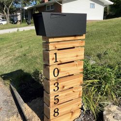 Mailbox Installation Custom Engraved House Numbers Modern Home Outdoor Art Decor