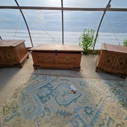 Set Of 3 Storage End Tables 