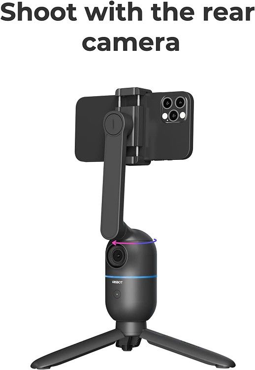 OBSBOT Me Al-Powered Phone Mount, Auto-Tracking Phone Mount with Wide-Angle Sensing Camera, Content Creation Kit for Vlogging, Streaming and Video Cal