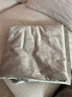 Set of blackout champagne drapes