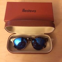 Illesteva Leonard Tortoise mirrored lenses