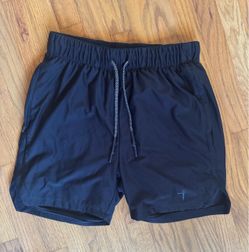 Three Nails Men’s Small Black Athletic Shorts with Drawstring