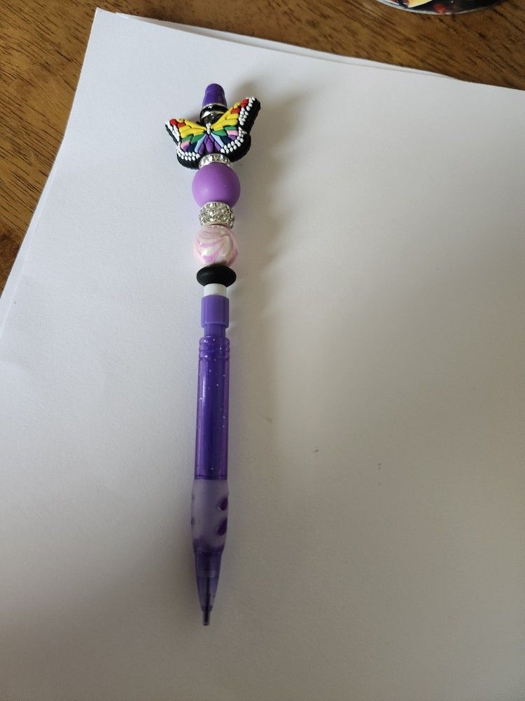 Butterfly Beaded Pencil