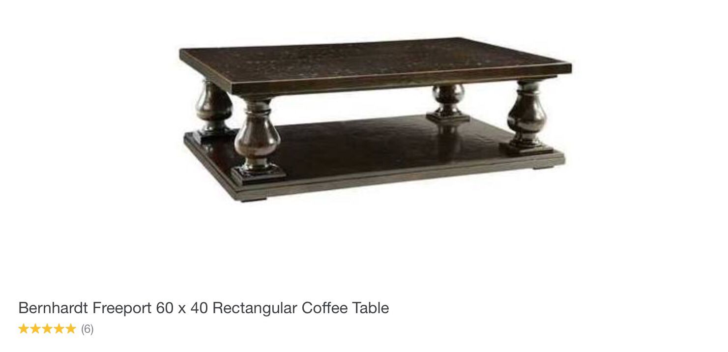 Bernhardt Freeport coffee table 60x40