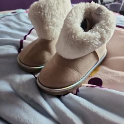 Nautical Size Toddler 8 Pink Fur Boots