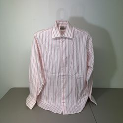 Banana Republic Men's XL, 17 Shirt Long Sleeve Button Uo Pink 100% Cotton