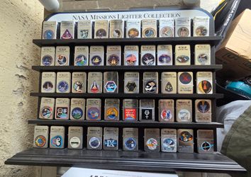 NASA Missions Commemorative Lighter Collection with Display Cabinet