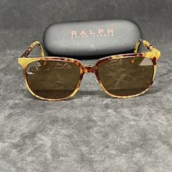 Rare 49 By Ralph Lauren Sunglasses Brown Made in France. 022 Unisex W/ Case
