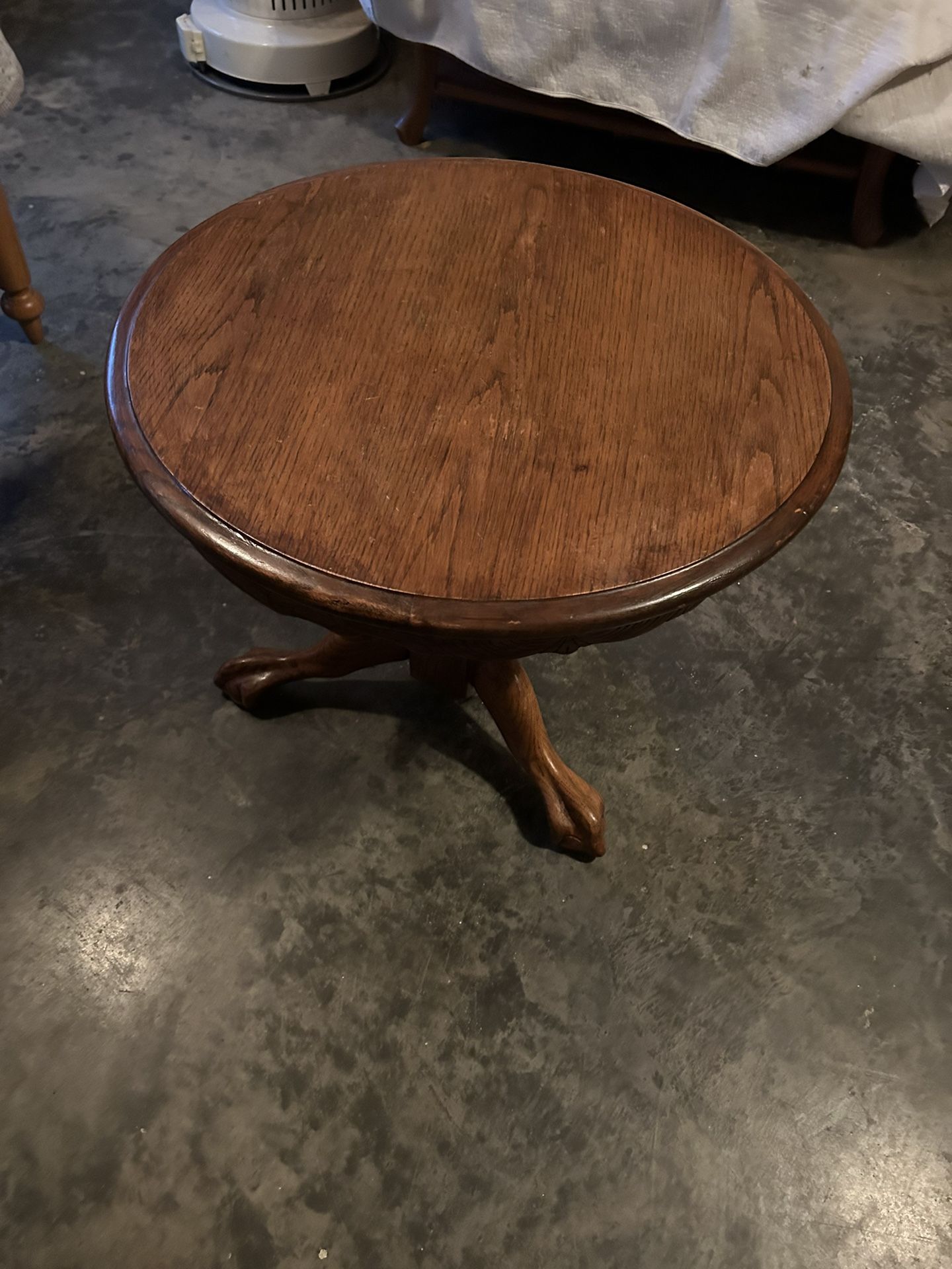 Small Salad Oak Table $25