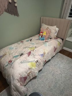 Upholstered twin bed