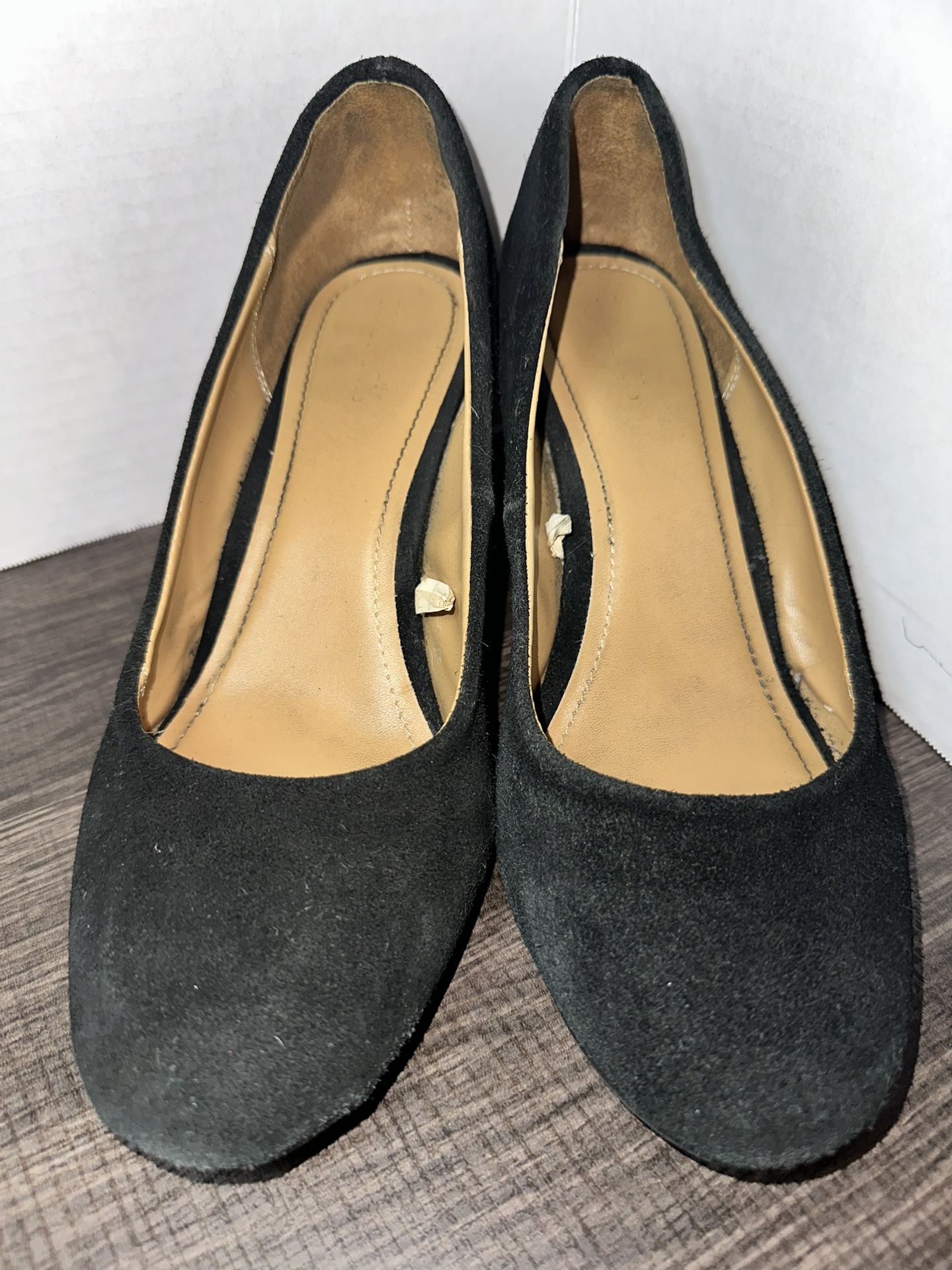 Used Fair Black Suede Wedges Women’s 9
