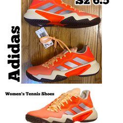 Adidas Barricade Solar Orange Women's Tennis Shoes Sz 6.5 New No Box!