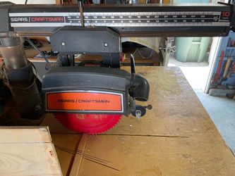 Sears Craftsman 10” Radial Arm Saw – Tested & Working + Table & Extra Blades