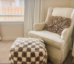 Checkered Pouf / Ottoman Cubes