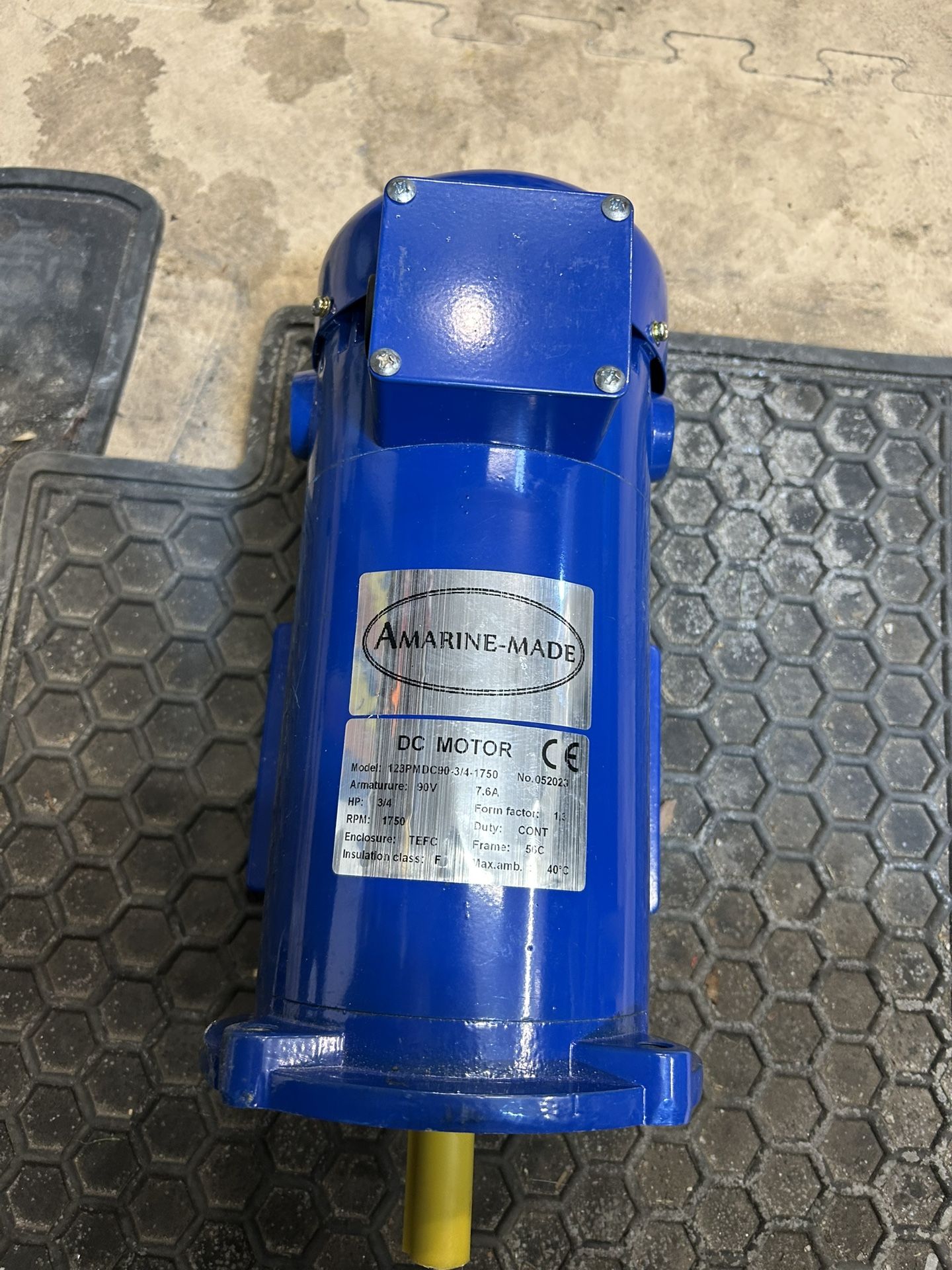 A Marine Dc Motor Model 123pmdc90 3/4 -1750
